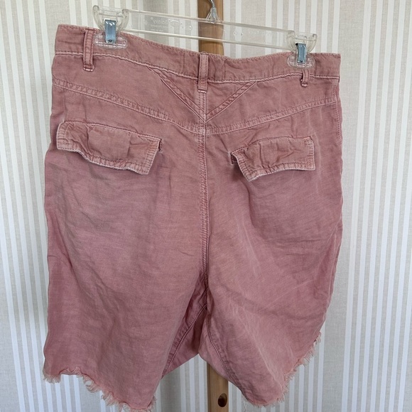 Free People We The Free Utility Harem Shorts Rose Pink Size 2 Button Fly - Picture 5 of 8